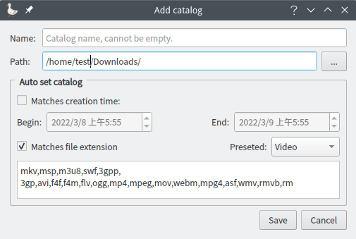 File Centipede Katalog hinzufügen